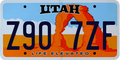 UT license plate Z907ZF