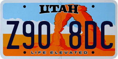 UT license plate Z908DC