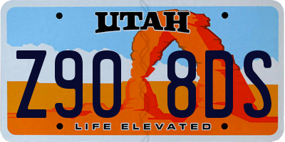 UT license plate Z908DS