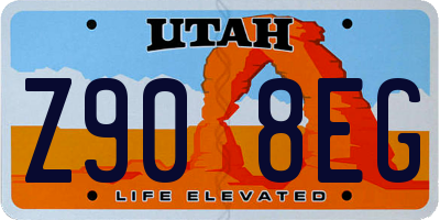 UT license plate Z908EG