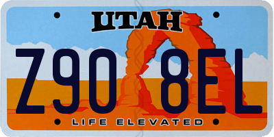 UT license plate Z908EL