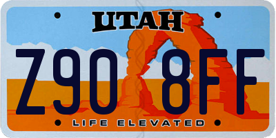 UT license plate Z908FF