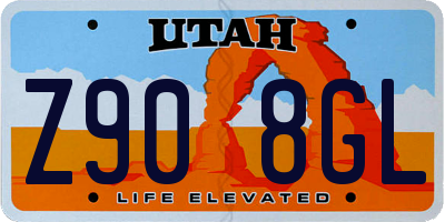 UT license plate Z908GL