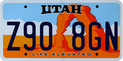 UT license plate Z908GN