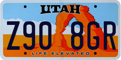 UT license plate Z908GR