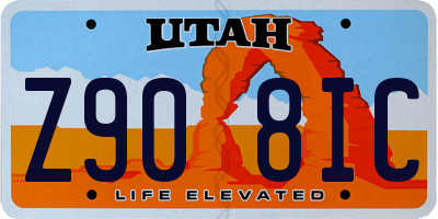 UT license plate Z908IC