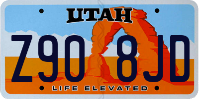 UT license plate Z908JD