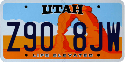 UT license plate Z908JW