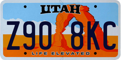 UT license plate Z908KC