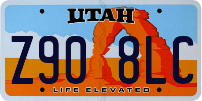 UT license plate Z908LC