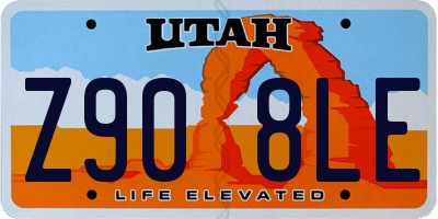 UT license plate Z908LE