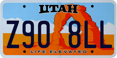 UT license plate Z908LL