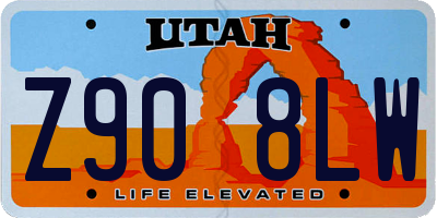 UT license plate Z908LW