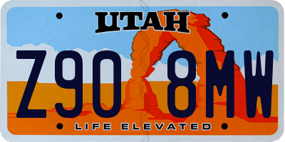 UT license plate Z908MW