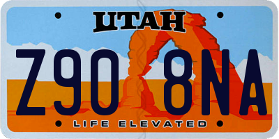 UT license plate Z908NA