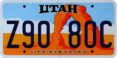 UT license plate Z908OC