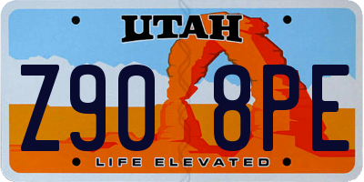 UT license plate Z908PE
