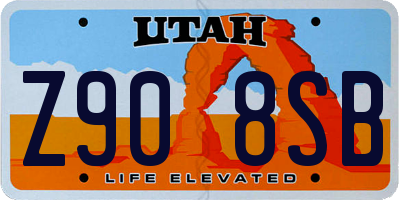 UT license plate Z908SB