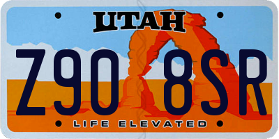 UT license plate Z908SR