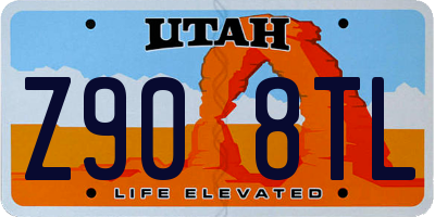UT license plate Z908TL