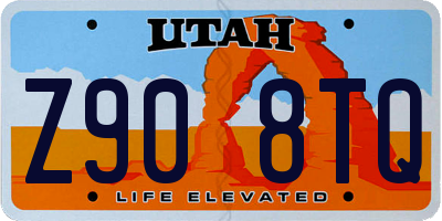 UT license plate Z908TQ