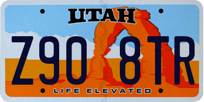 UT license plate Z908TR
