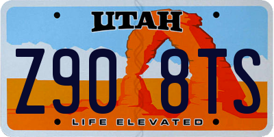 UT license plate Z908TS