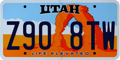 UT license plate Z908TW