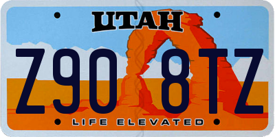 UT license plate Z908TZ