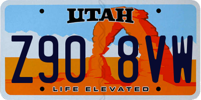 UT license plate Z908VW