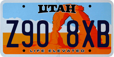 UT license plate Z908XB