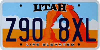 UT license plate Z908XL