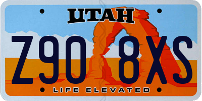 UT license plate Z908XS