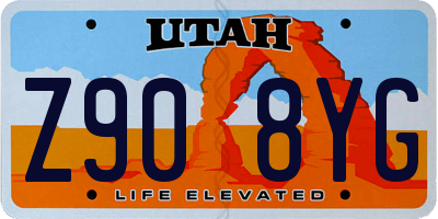 UT license plate Z908YG
