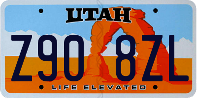 UT license plate Z908ZL