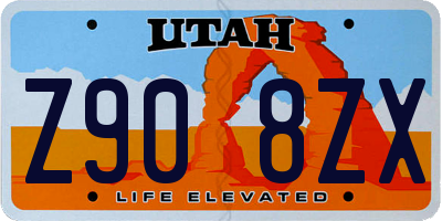 UT license plate Z908ZX