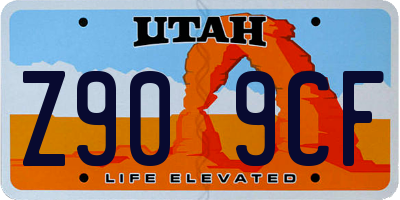UT license plate Z909CF
