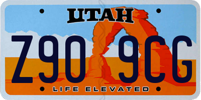 UT license plate Z909CG