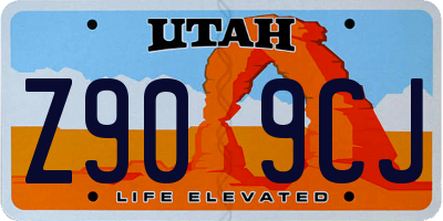 UT license plate Z909CJ