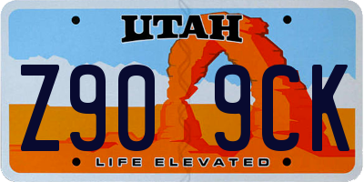 UT license plate Z909CK