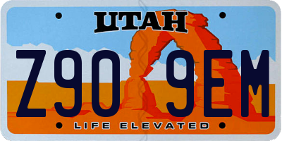 UT license plate Z909EM