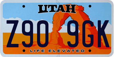 UT license plate Z909GK