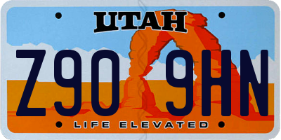 UT license plate Z909HN