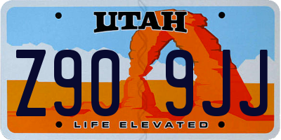 UT license plate Z909JJ