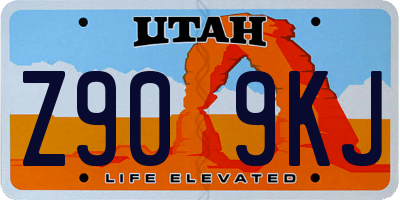 UT license plate Z909KJ