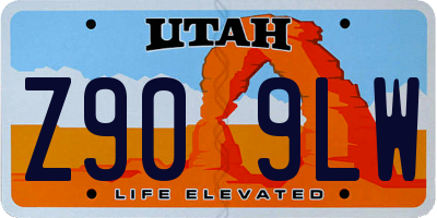 UT license plate Z909LW