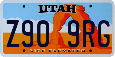 UT license plate Z909RG