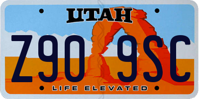 UT license plate Z909SC