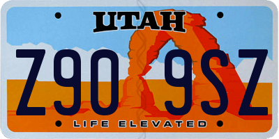 UT license plate Z909SZ