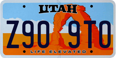 UT license plate Z909TO